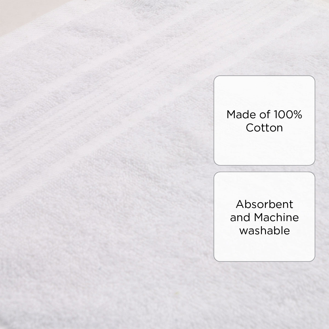 Hosh Signature Cotton Face Towel (White) - 12x12in