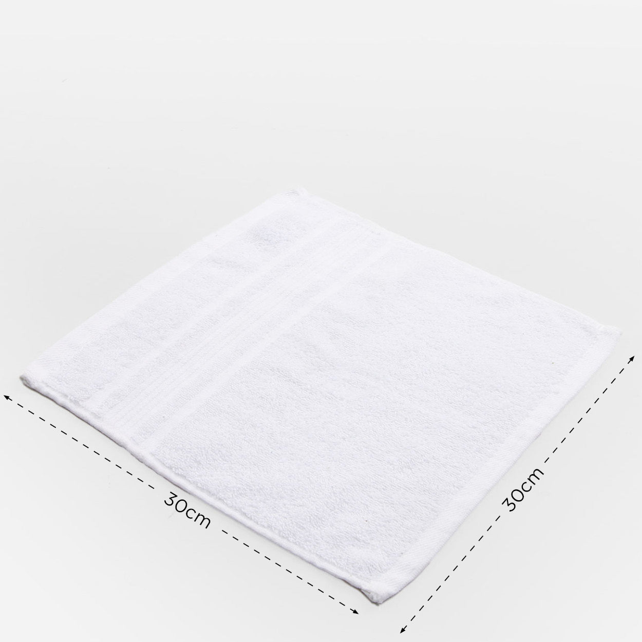 Hosh Signature Cotton Face Towel (White) - 12x12in