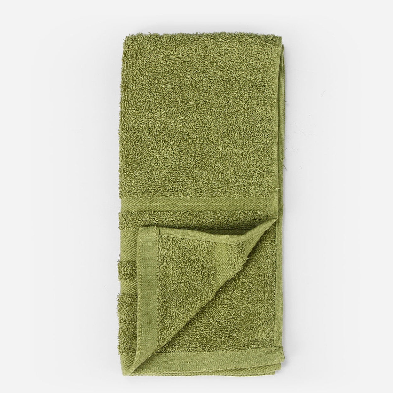 Hosh Signature Cotton Hand Towel (Moss Green) - 12x25in