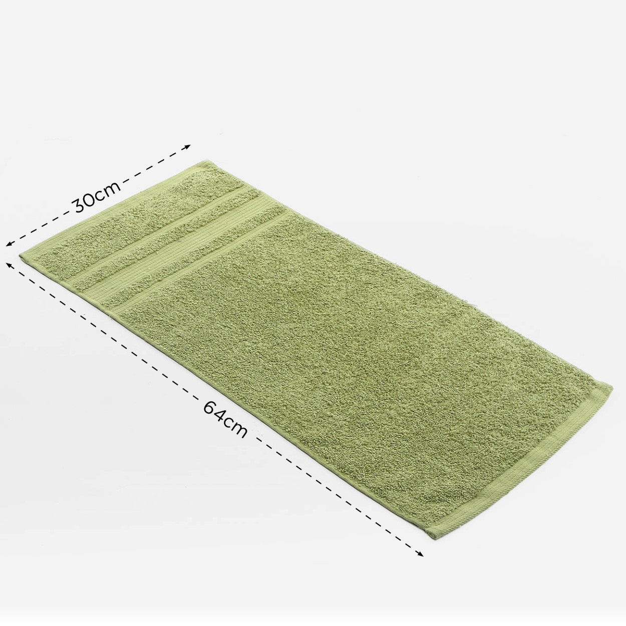 Hosh Signature Cotton Hand Towel (Moss Green) - 12x25in