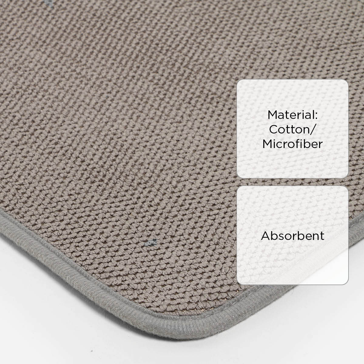 Hosh Dish Drying Mat (Gray) - 38x50cm