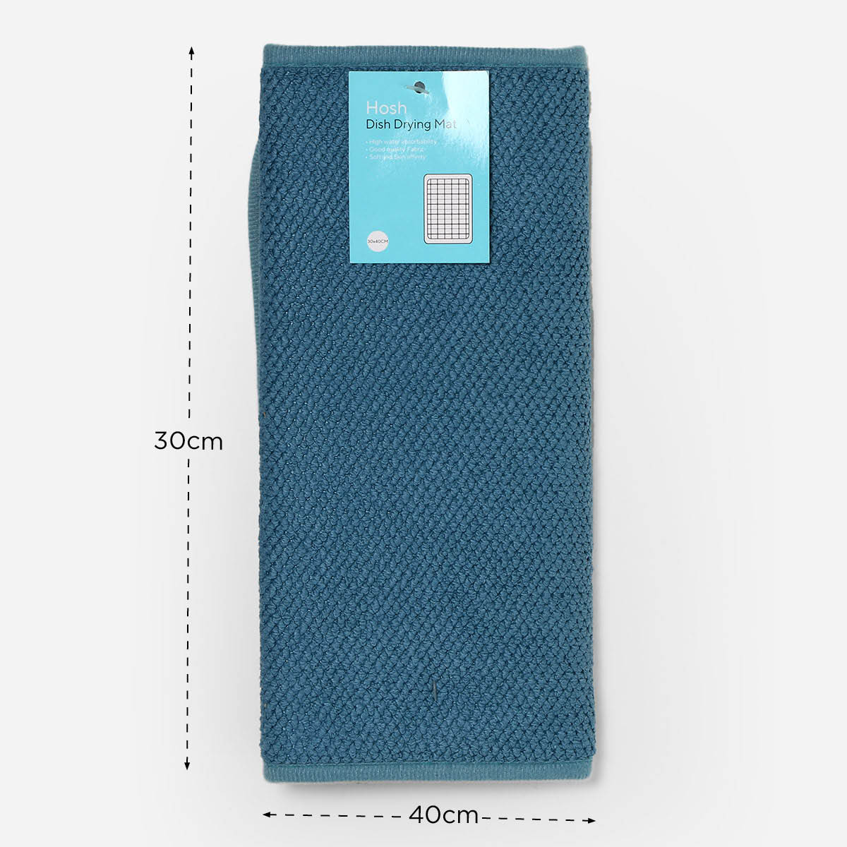 Hosh Dish Drying Mat (Teal) - 30x40cm