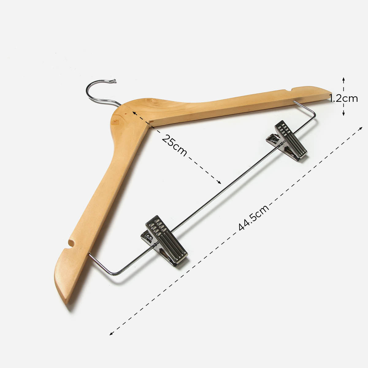 Hosh 3-Pieces Wooden Hanger With Clips EMW2006