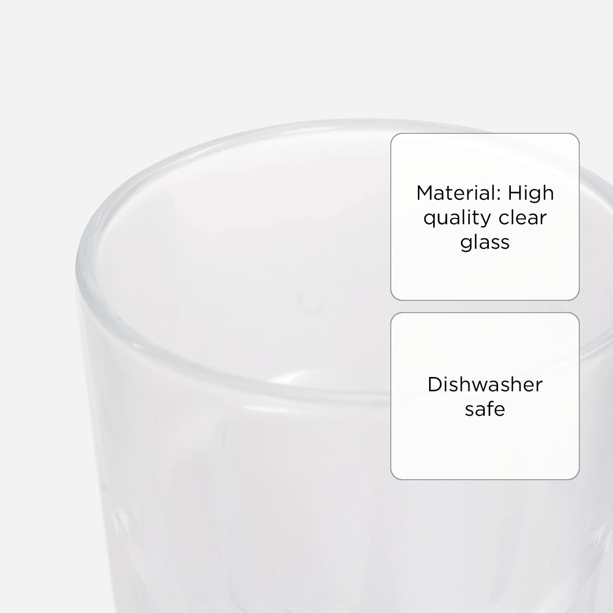 Hosh 4-pc Glass Tumbler Set GB03017811 (Clear) - 10.14oz