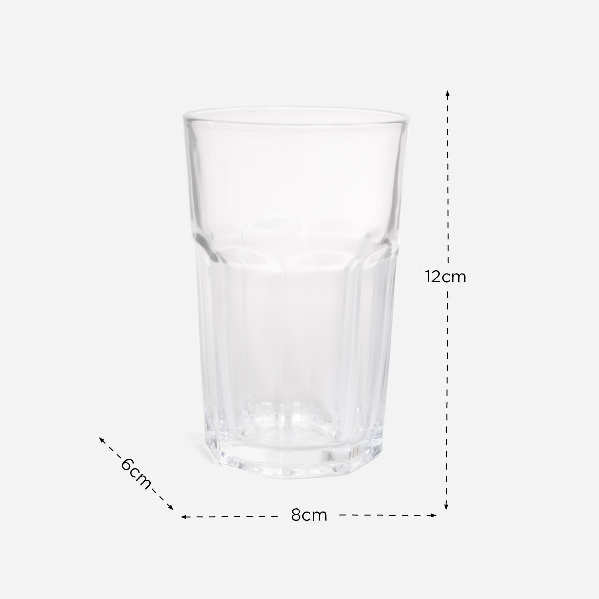 Hosh 4-pc Glass Tumbler Set GB03017811 (Clear) - 10.14oz
