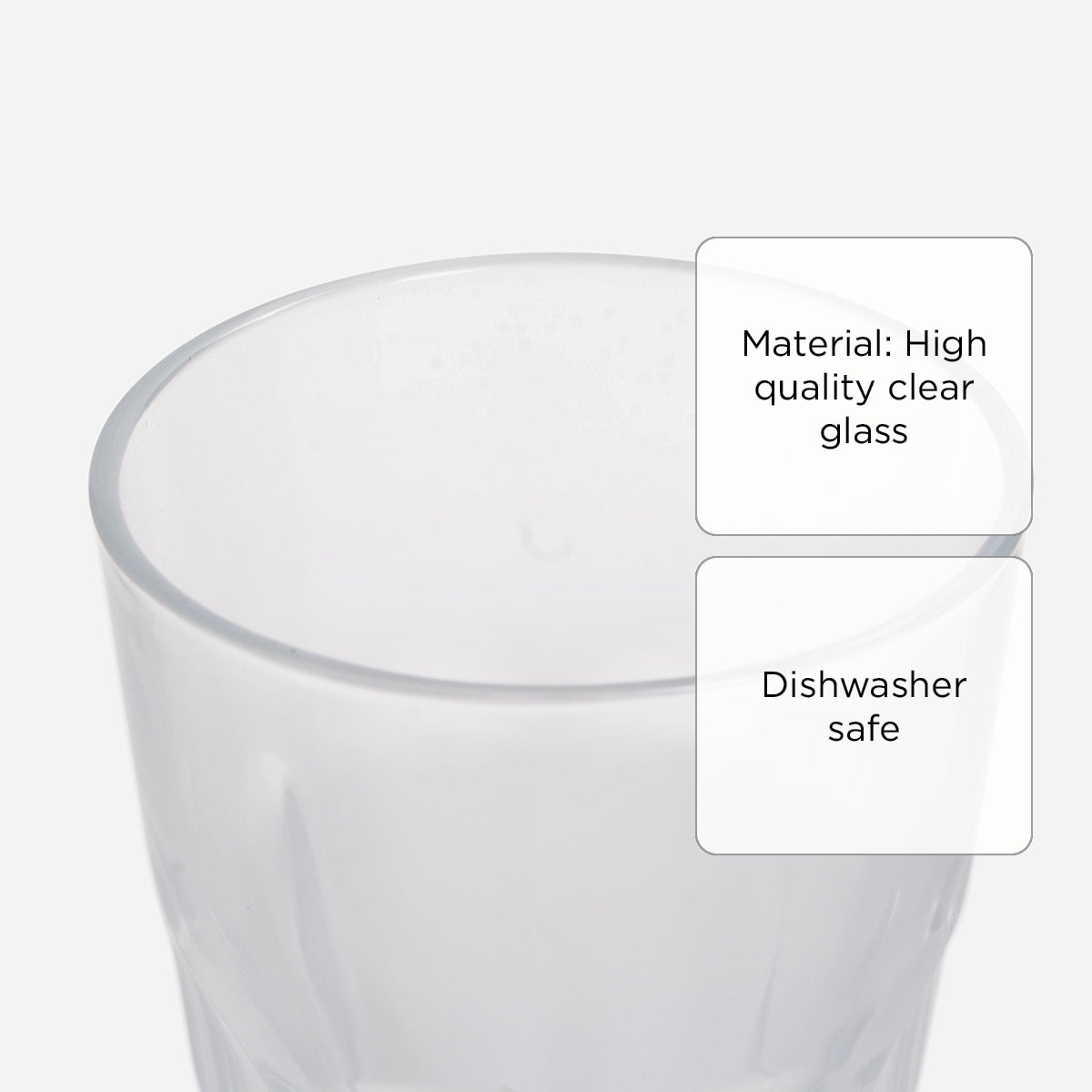 Hosh 4-pc Glass Tumbler Set GB03018014 (Clear) - 12.5oz