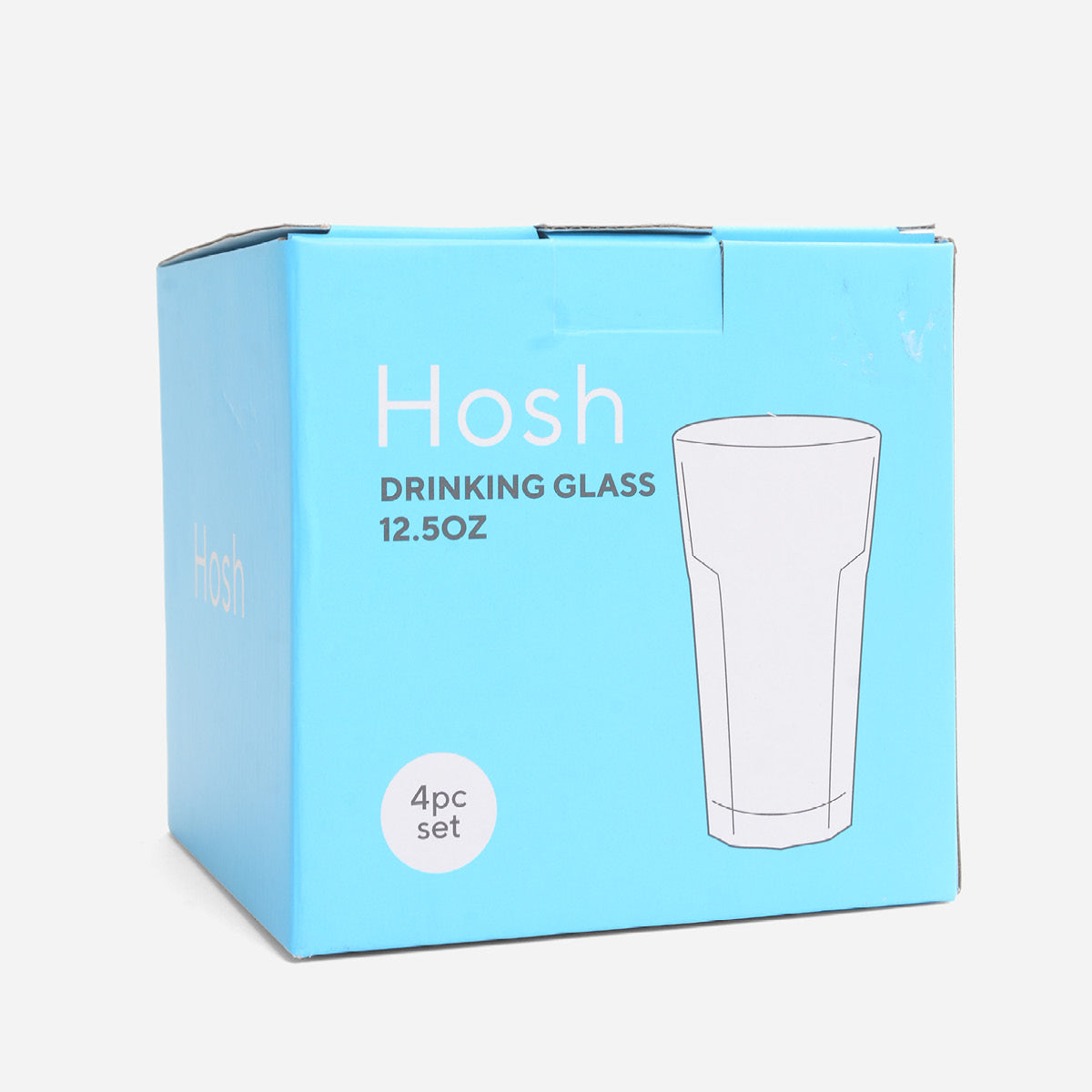 Hosh 4-pc Glass Tumbler Set GB03018014 (Clear) - 12.5oz