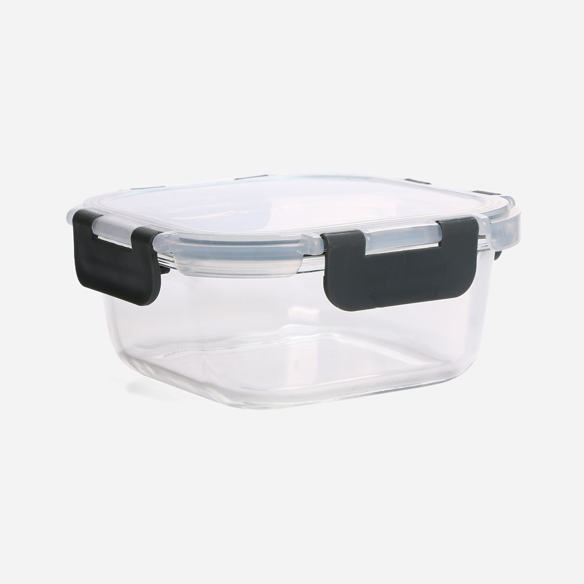 Hosh Square Glass Food Container With Lid - 520ml