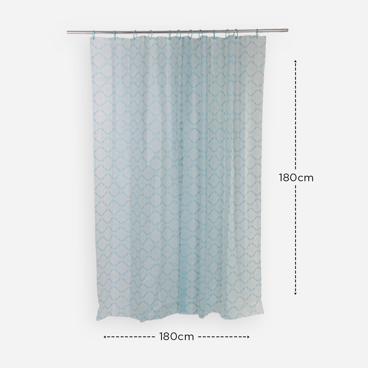 Hosh PEVA Shower Curtain Bathmat Set HW1596 - Blue