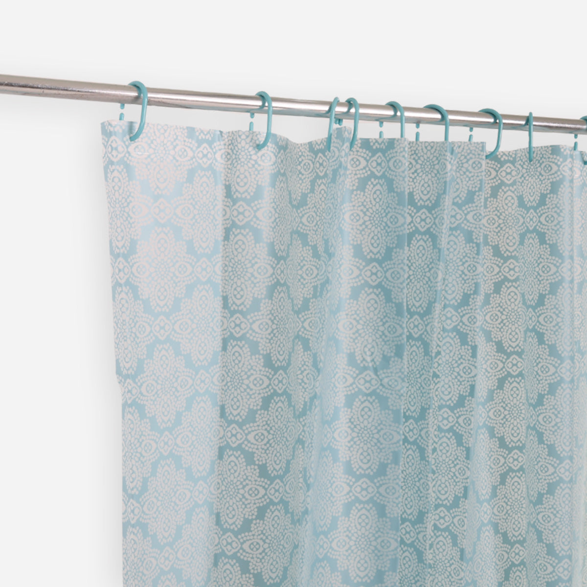 Hosh PEVA Shower Curtain Bathmat Set HW1596 - Blue