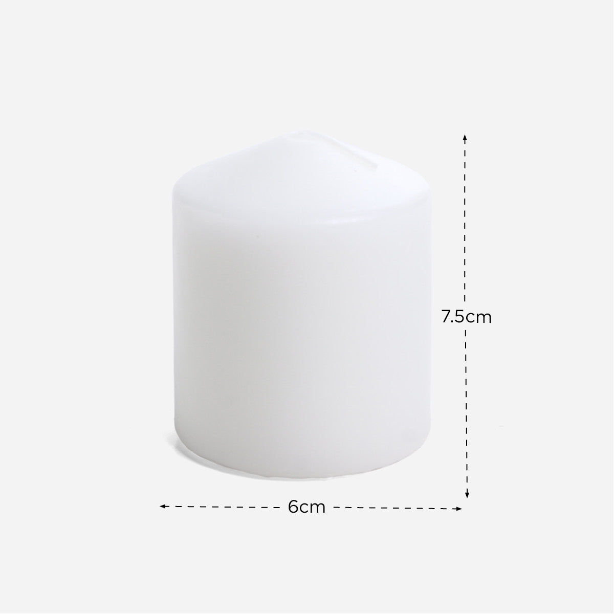 Hosh 3 Pieces Pillar Candles - 6x7.5cm