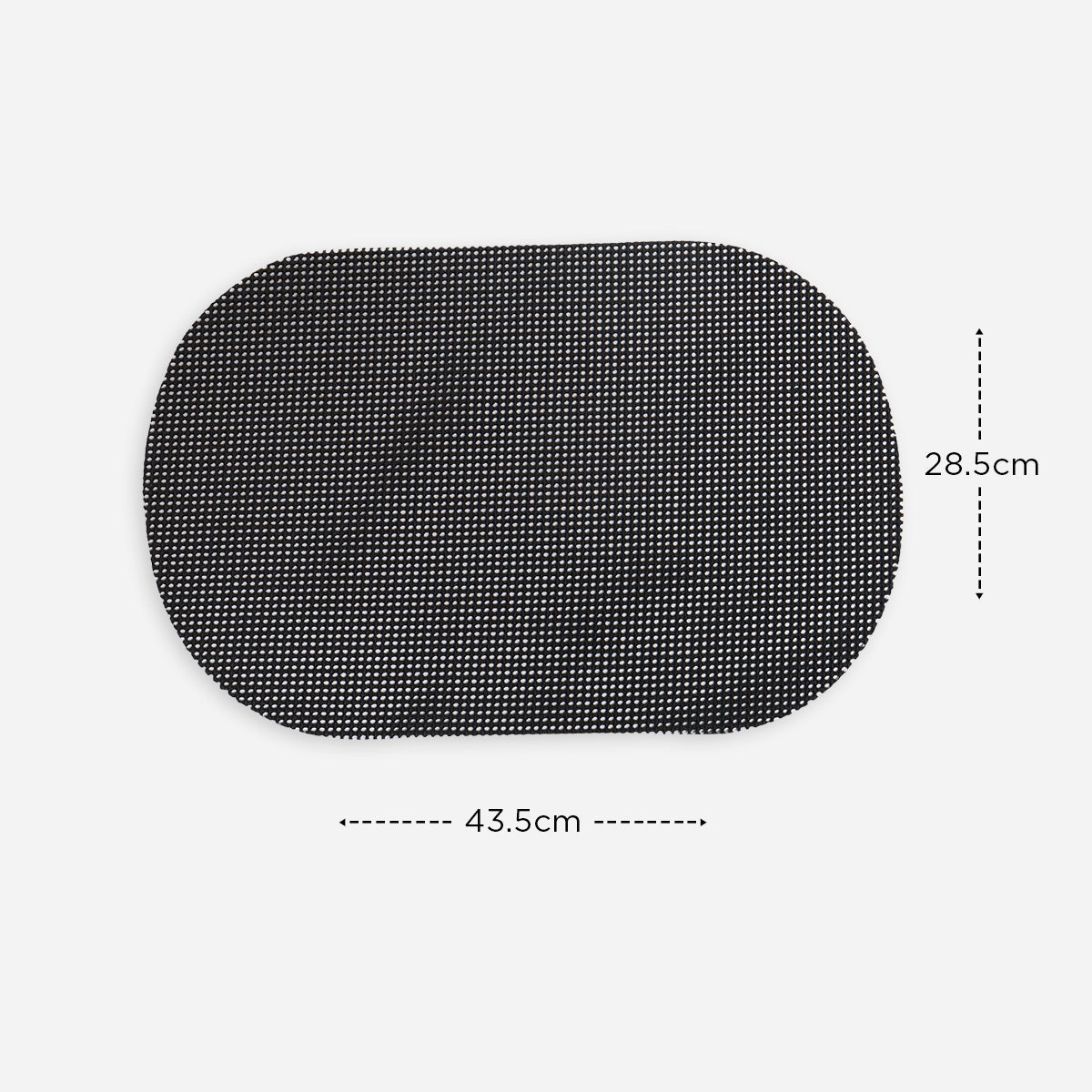 Hosh Waffle Placemat (Black) - Oval