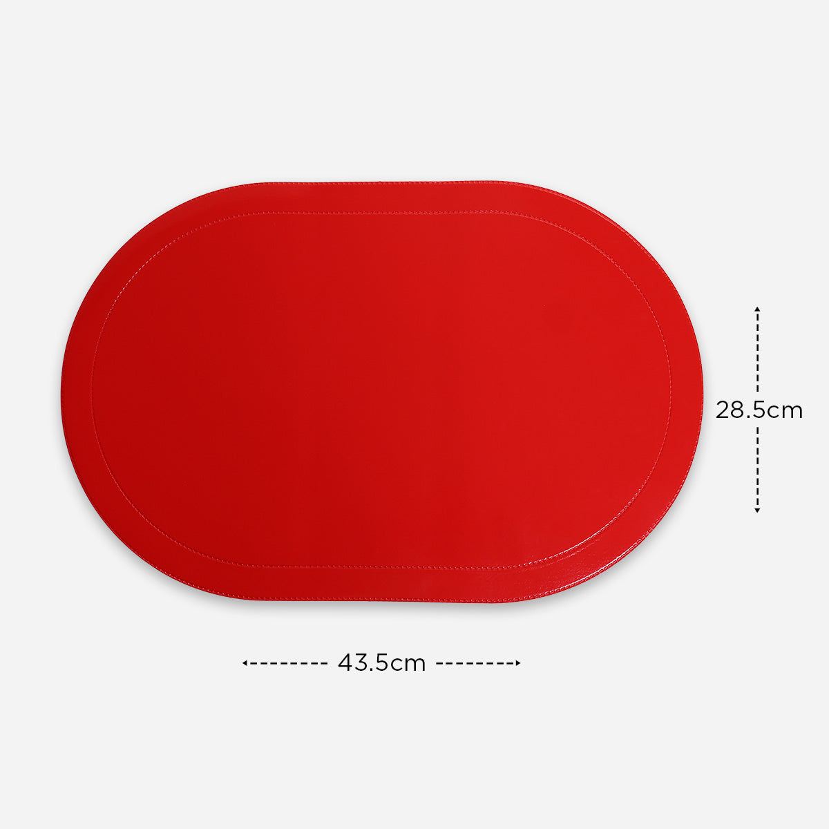 Hosh Placemat Heatseal (Red) - Oval