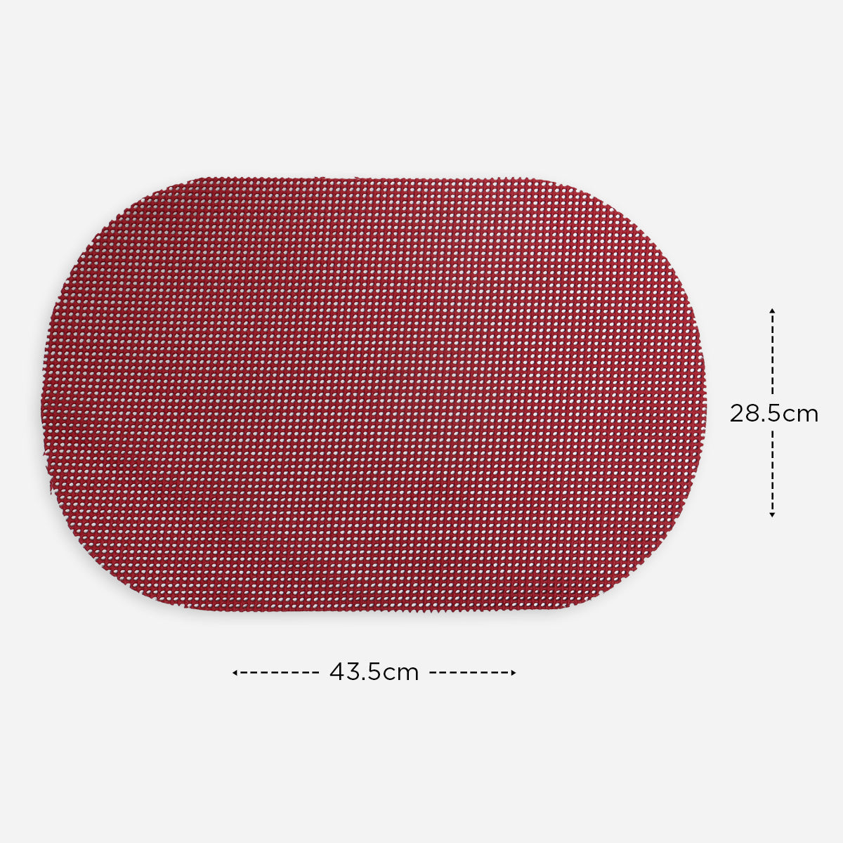 Hosh Waffle Placemat (Red) - Oval