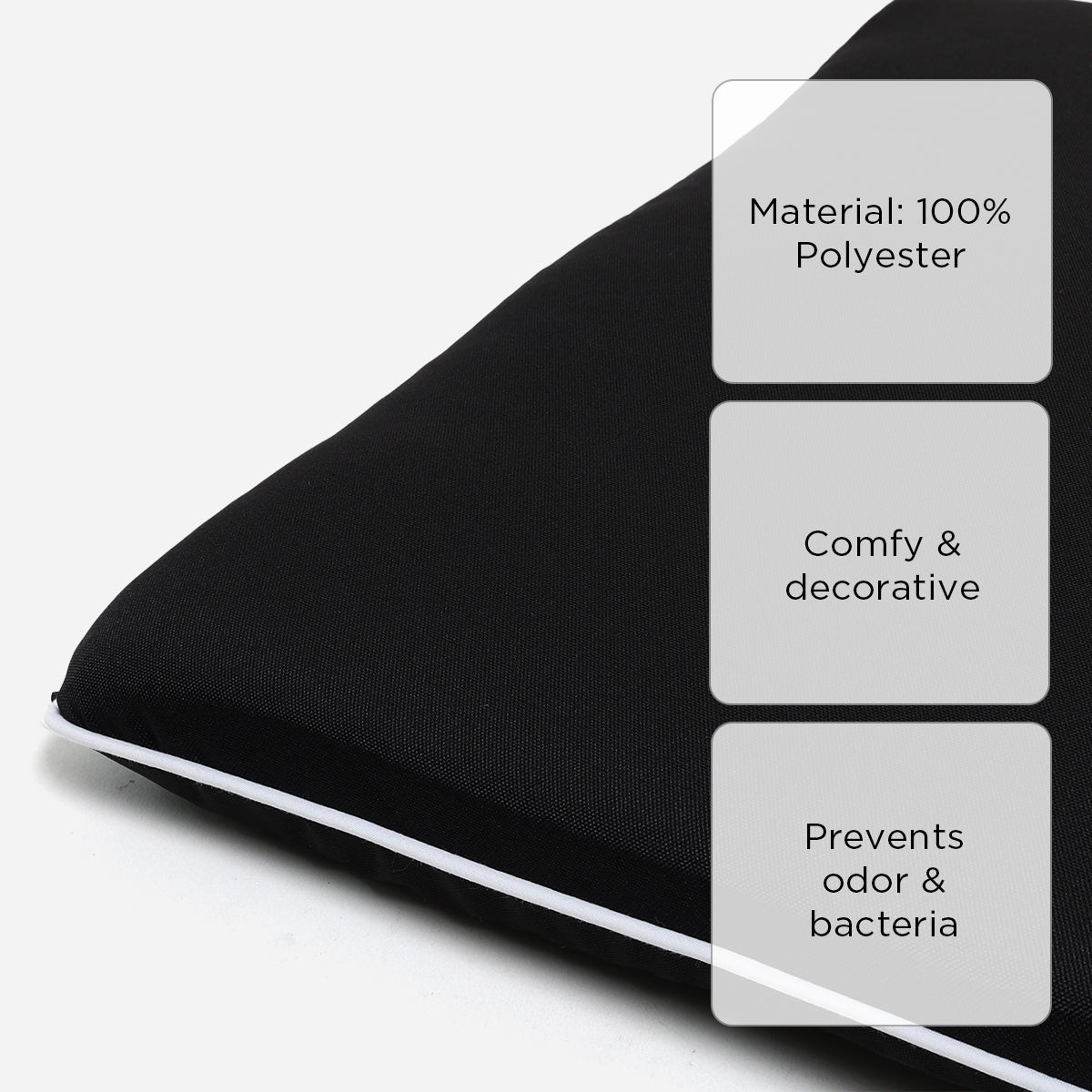 Hosh 2 pieces Chairpad (Black) - 16x16in