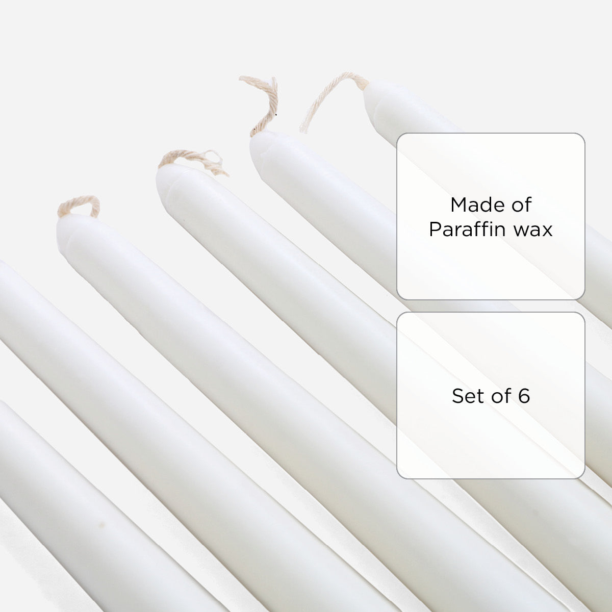 Hosh 6 Pieces Taper Candles - 10in.