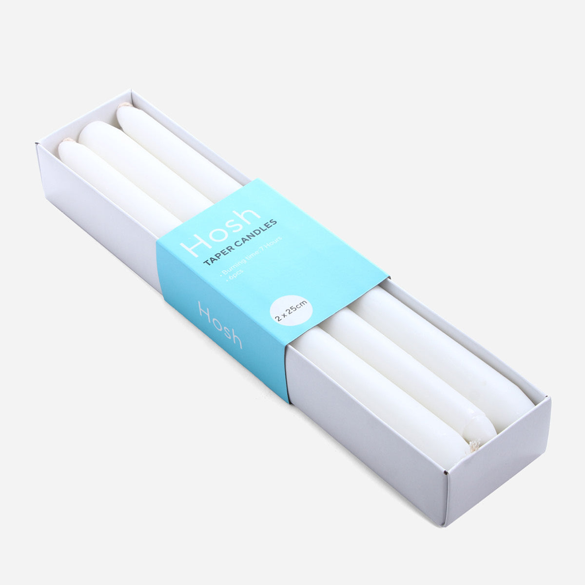 Hosh 6 Pieces Taper Candles - 10in.