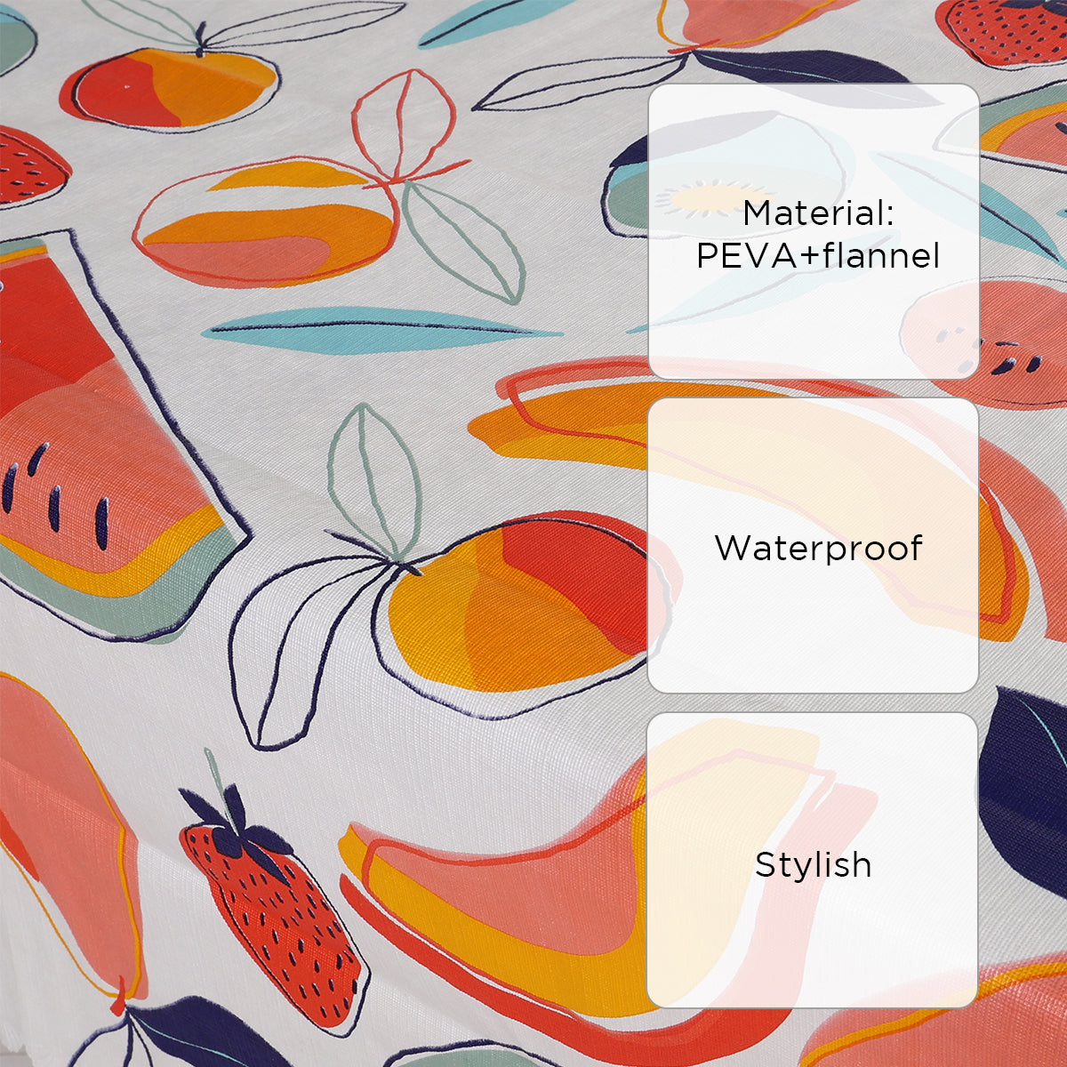 Hosh Vinyl Flannel-backed Tablecloth - 60 x 90in