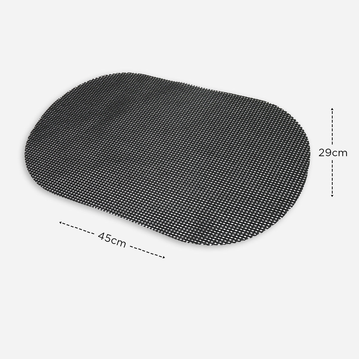 Hosh Waffle Placemat and Coaster - Black