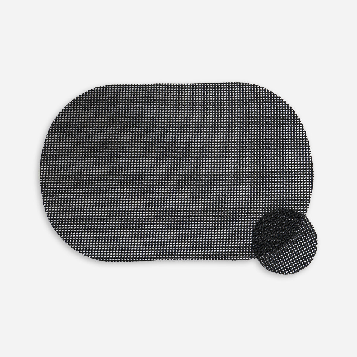 Hosh Waffle Placemat and Coaster - Black