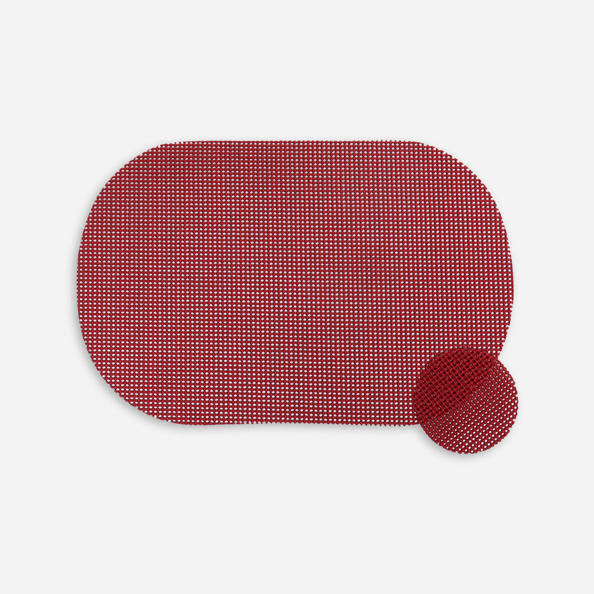 Hosh Waffle Placemat and Coaster - Red