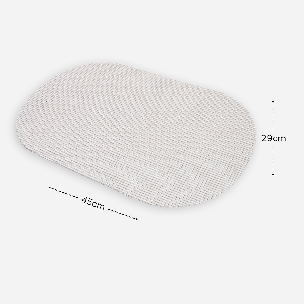 Hosh Waffle Placemat and Coaster - White