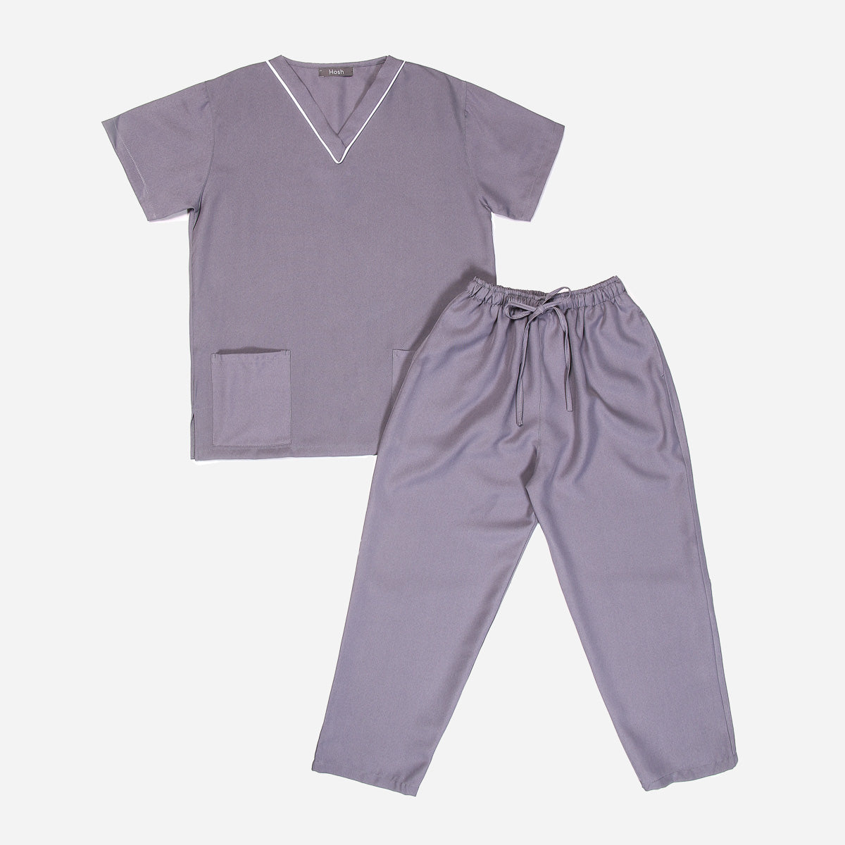 Hosh Yuna Plain Scrubsuit Set (Gray) - Small