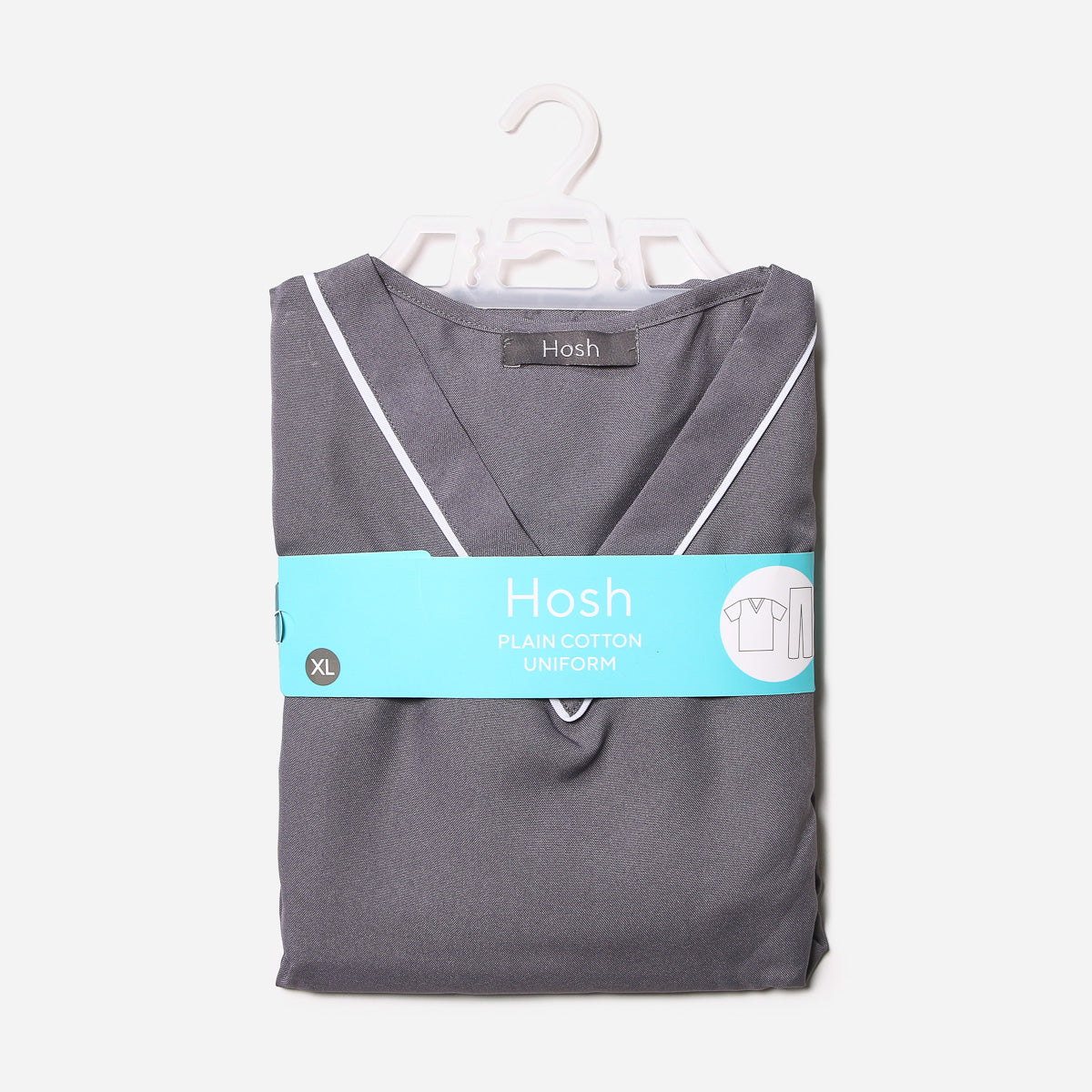 Hosh Yuna Plain Scrubsuit Set (Gray) - XL