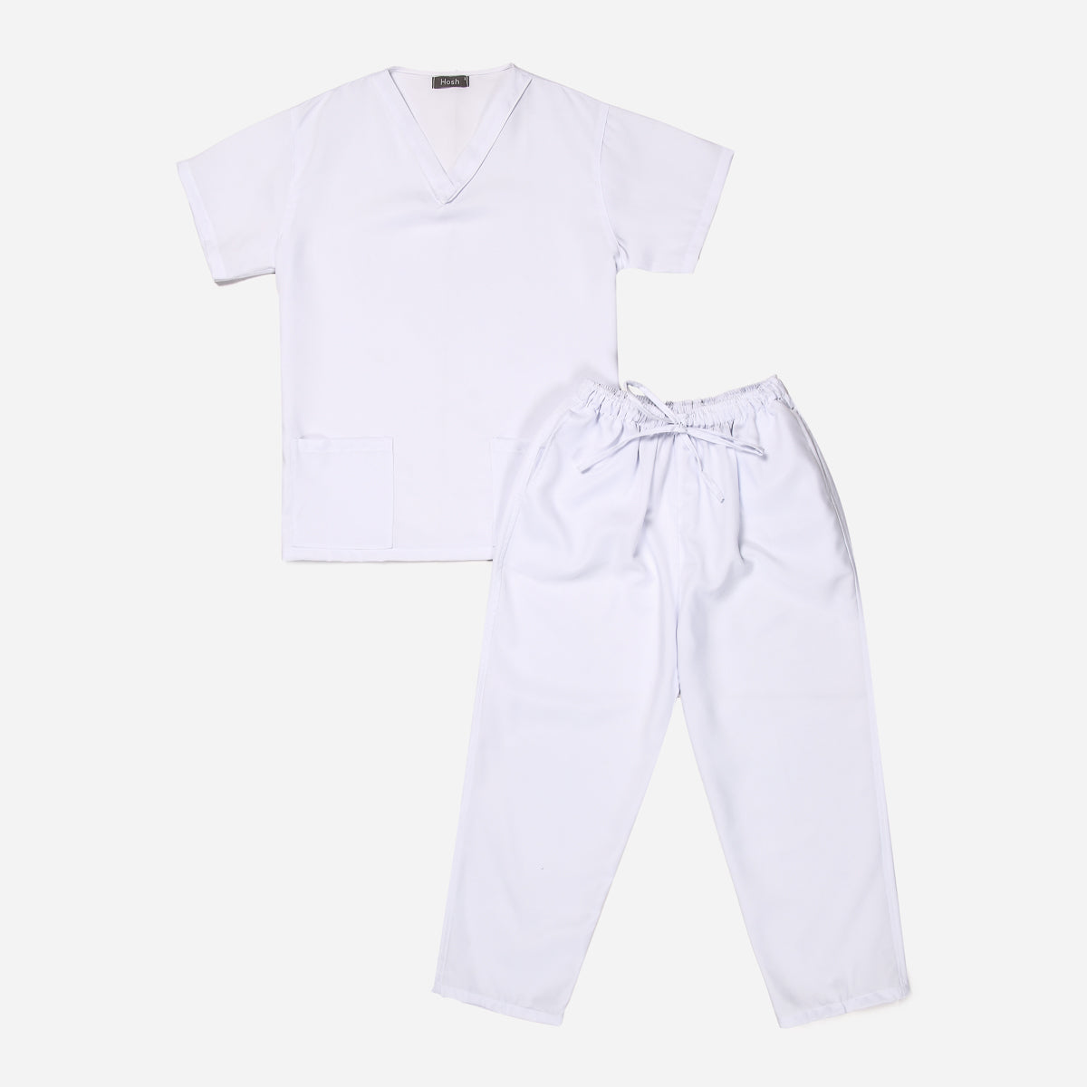 Hosh Yuna Plain Scrubsuit Set (White) - Medium
