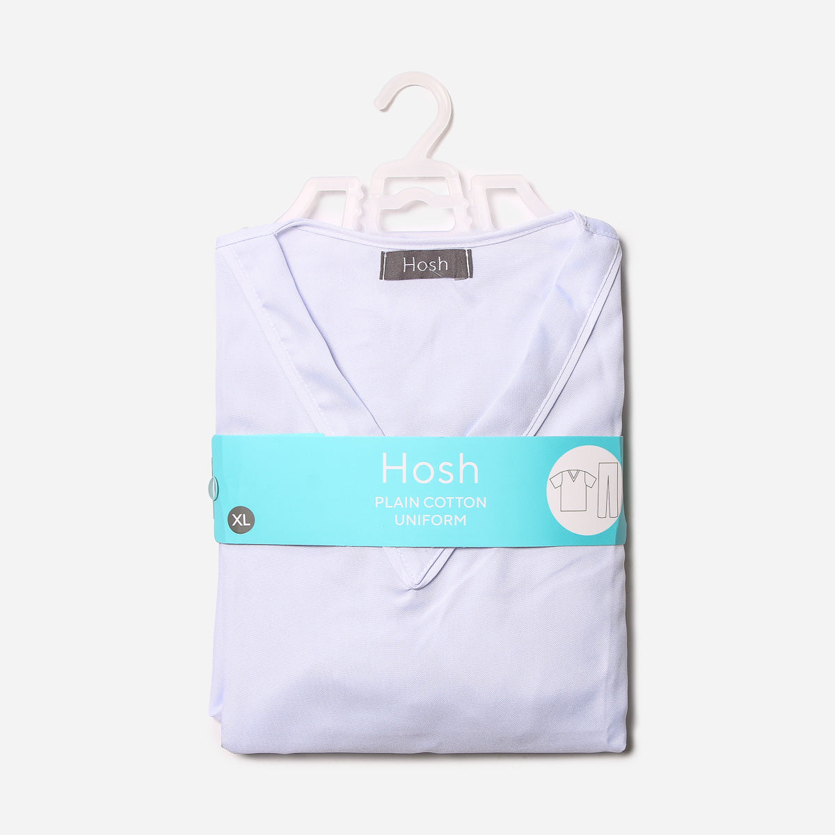 Hosh Yuna Plain Scrubsuit Set (White) - XL