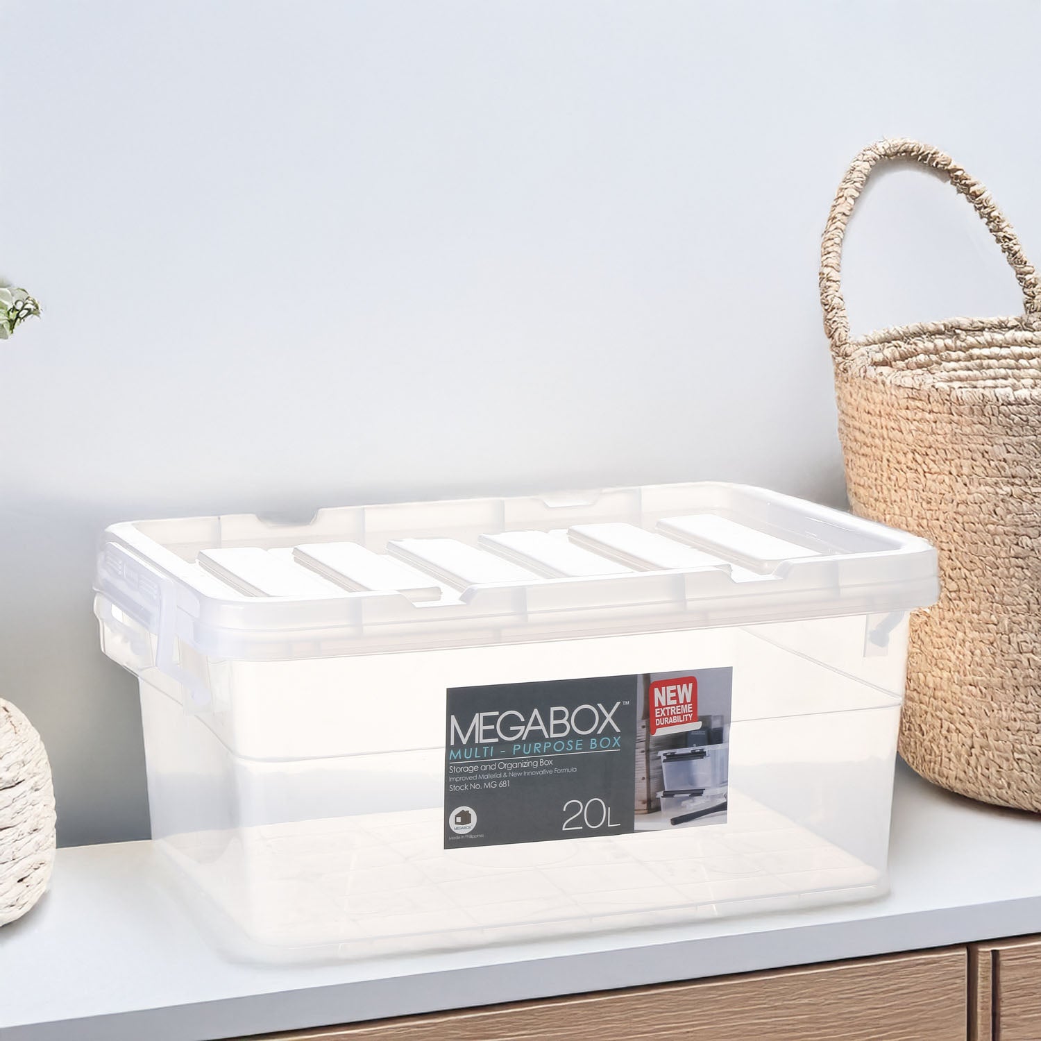 Container Box 20l MegaBox Storage Box 20L – SM Home