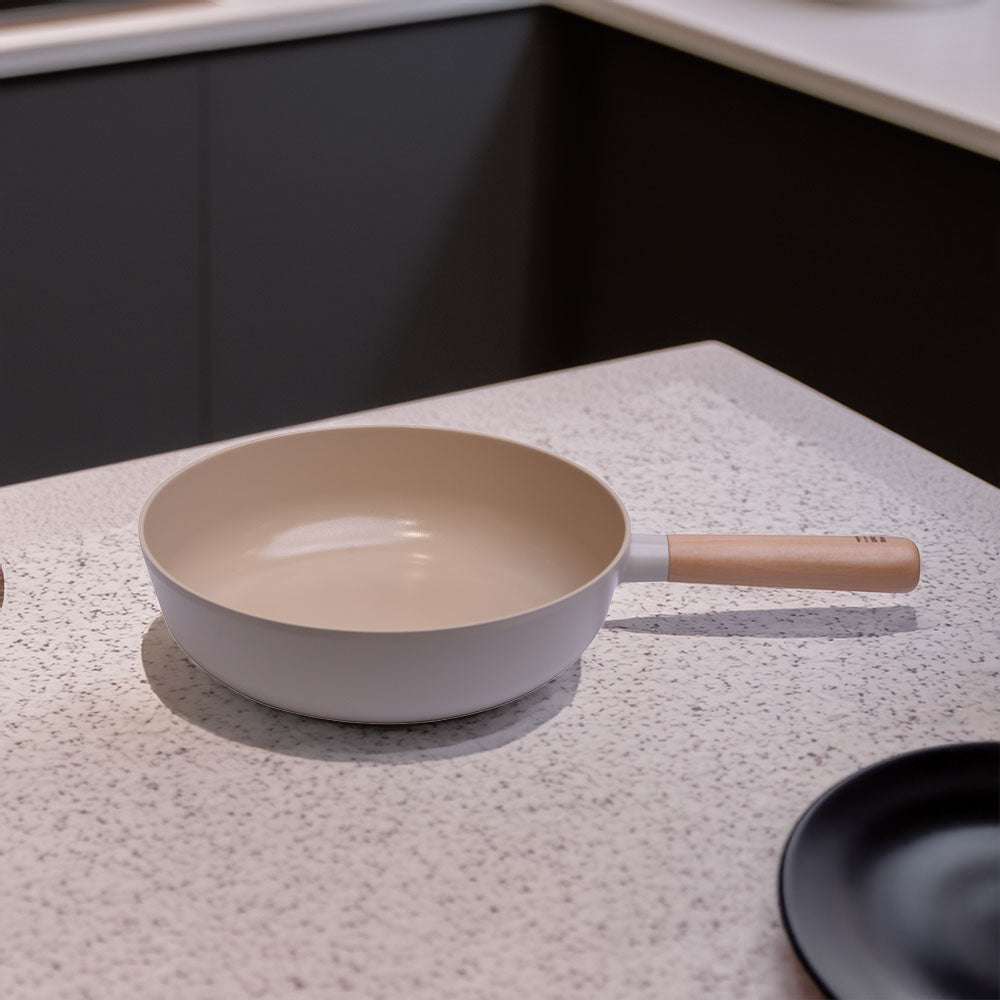 Neoflam Fika Cast Aluminum Petit Wok (Sahara Sand) - 18cm
