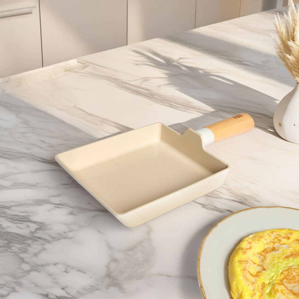 Neoflam Fika Square Omelet Pan (Sahara Sand) - 15 cm