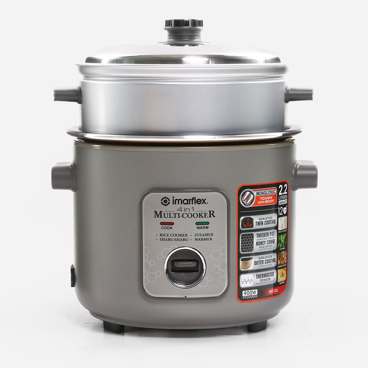 Imarflex IRC-22L 4 IN 1 Rice Cooker Monolithic - 2.2 L