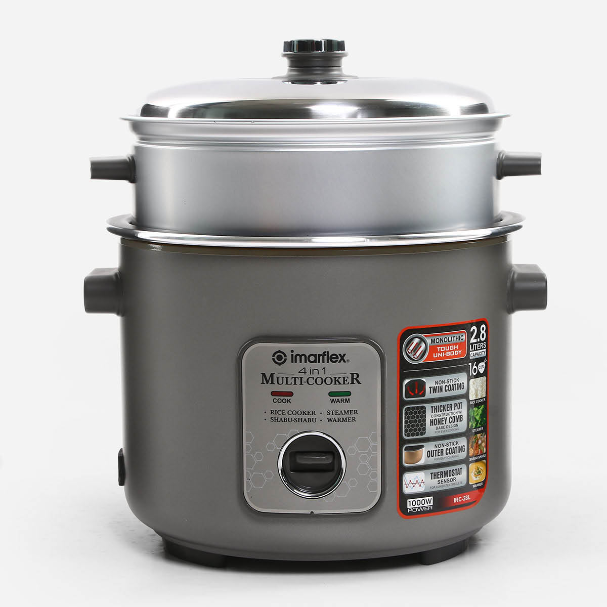 Imarflex IRC-28L 4 IN 1 Rice Cooker Monolithic - 2.8 L