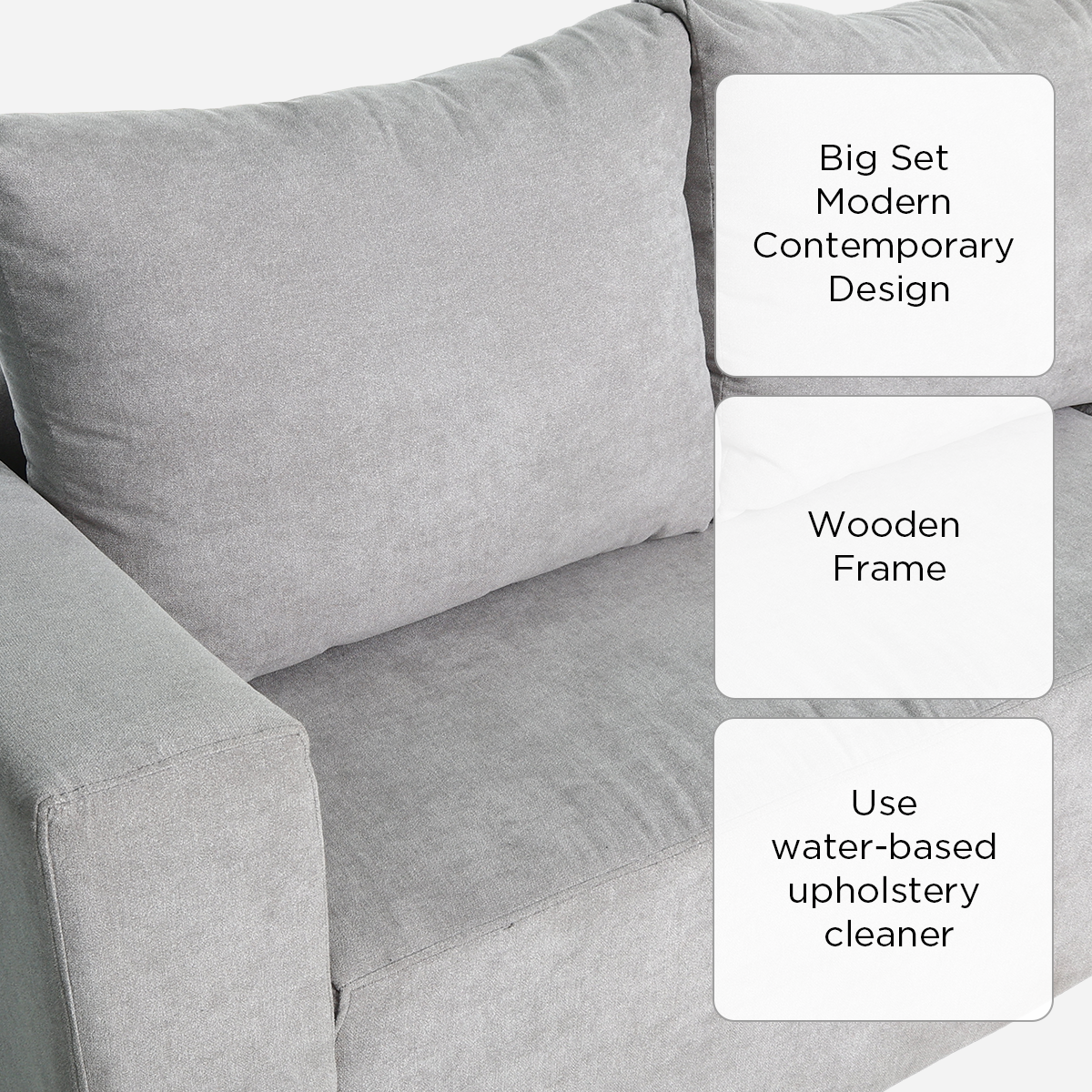 Commend L-Shape Sofa - Gray