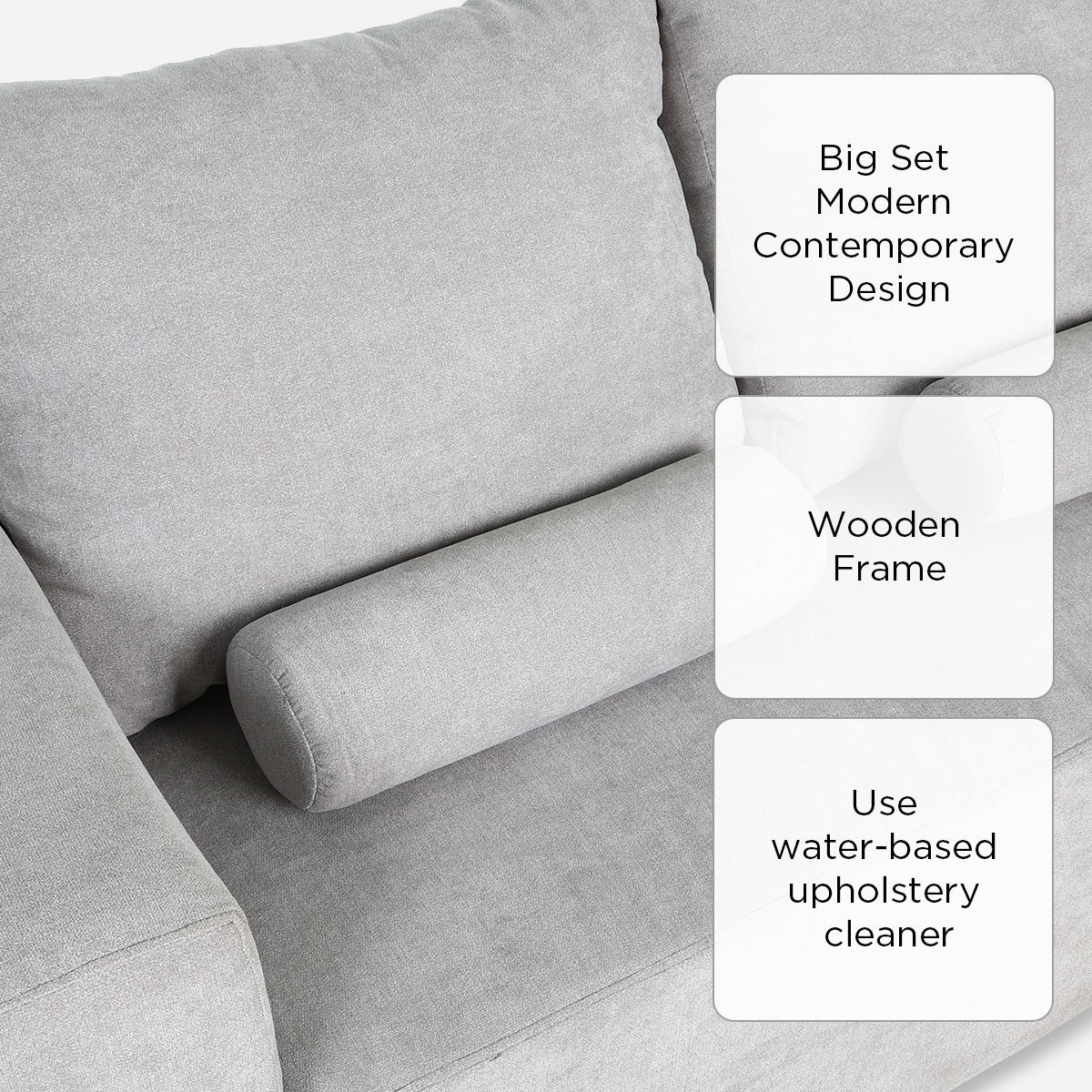 Commend L-Shape Sofa - Gray