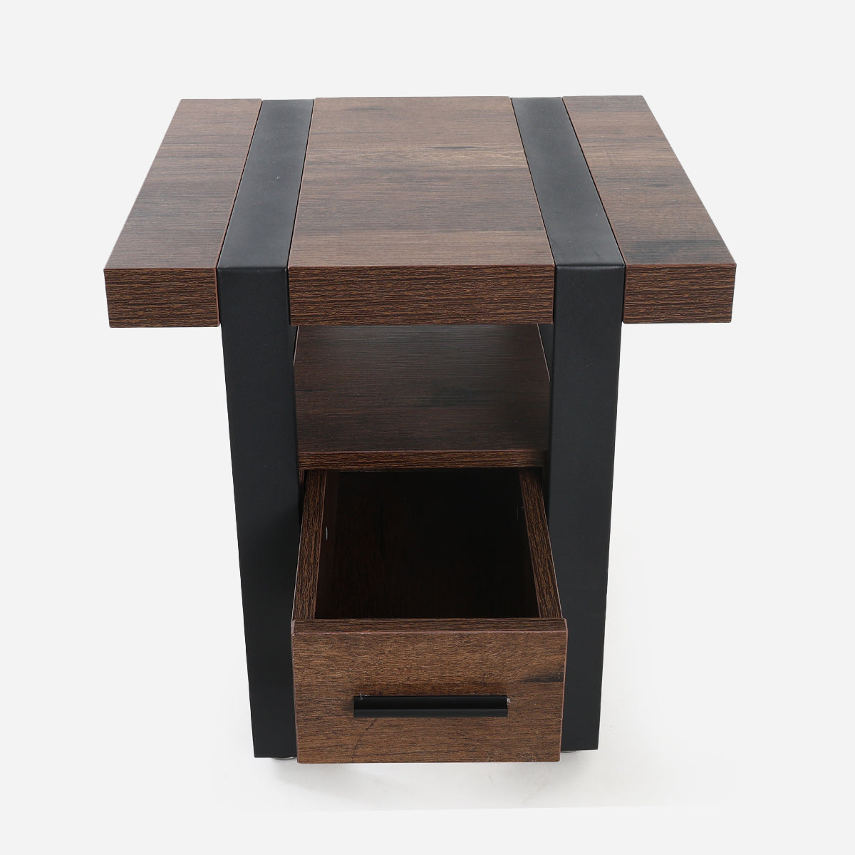 Yori Iku Side Table with Drawer - Dark Oak