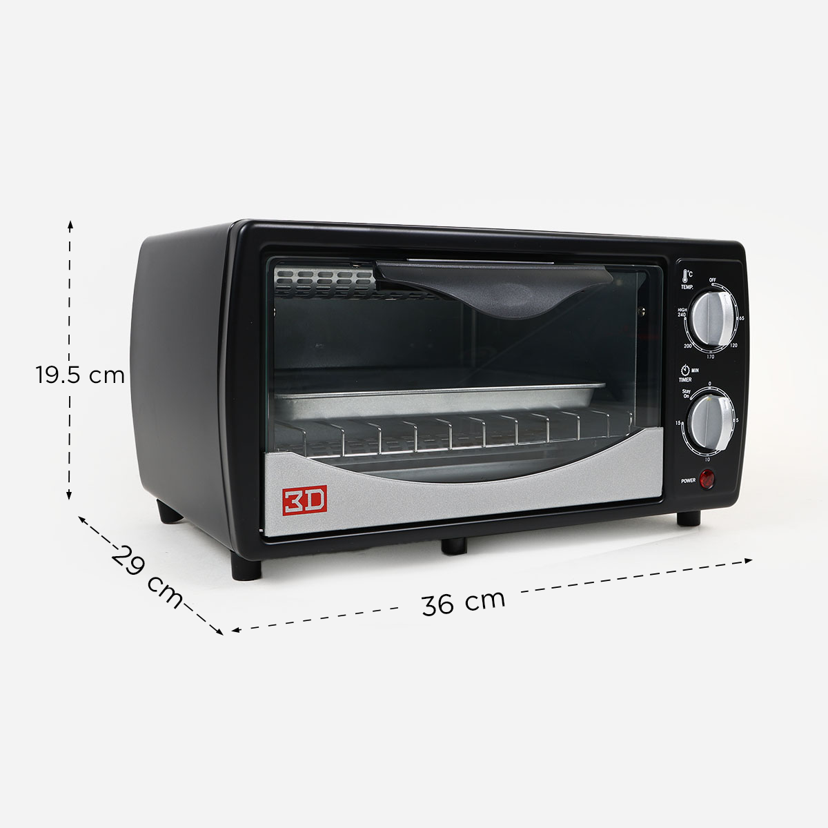 3D Oven Toaster OTG901 (Black) - 10L