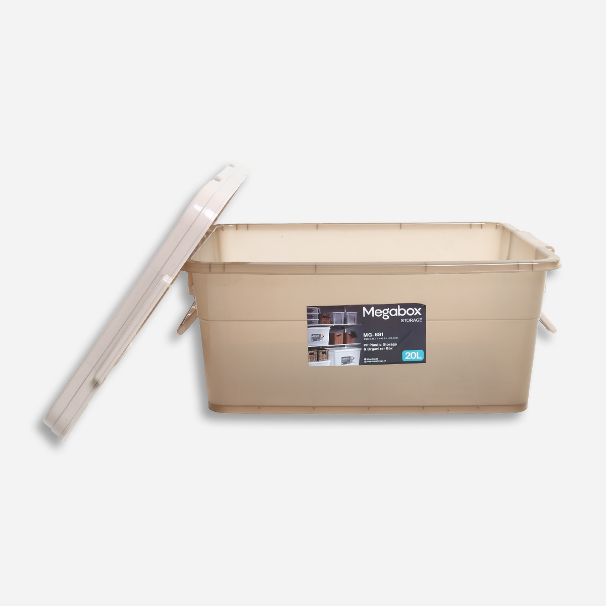 Megabox MG681TB Storage Box (Brown) - 20L