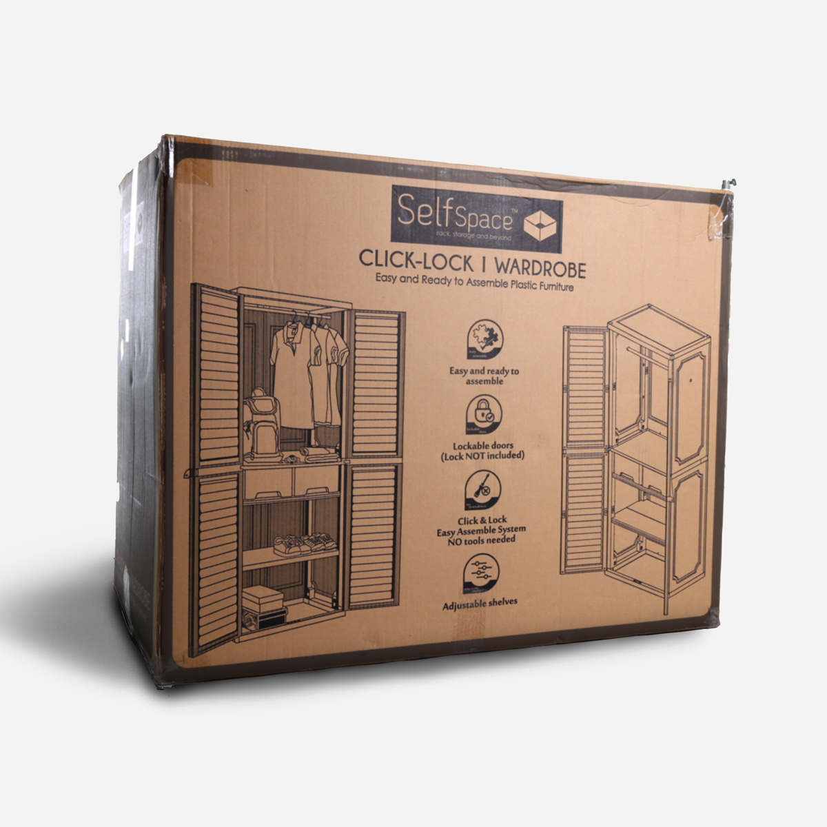 MegaBox Wardrobe Cabinet MG180 - Gray