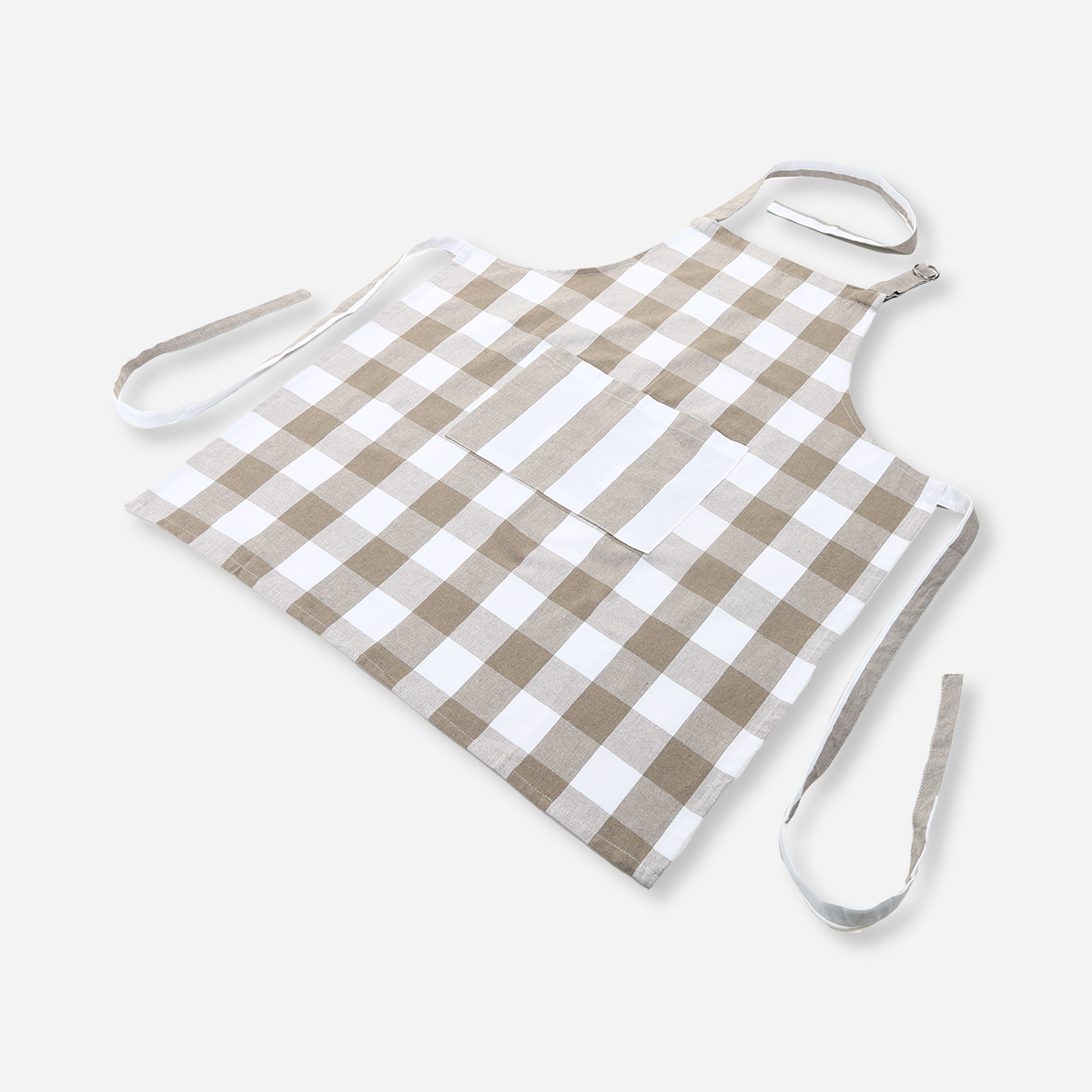 Hosh Apron with Pocket Checkered - Beige