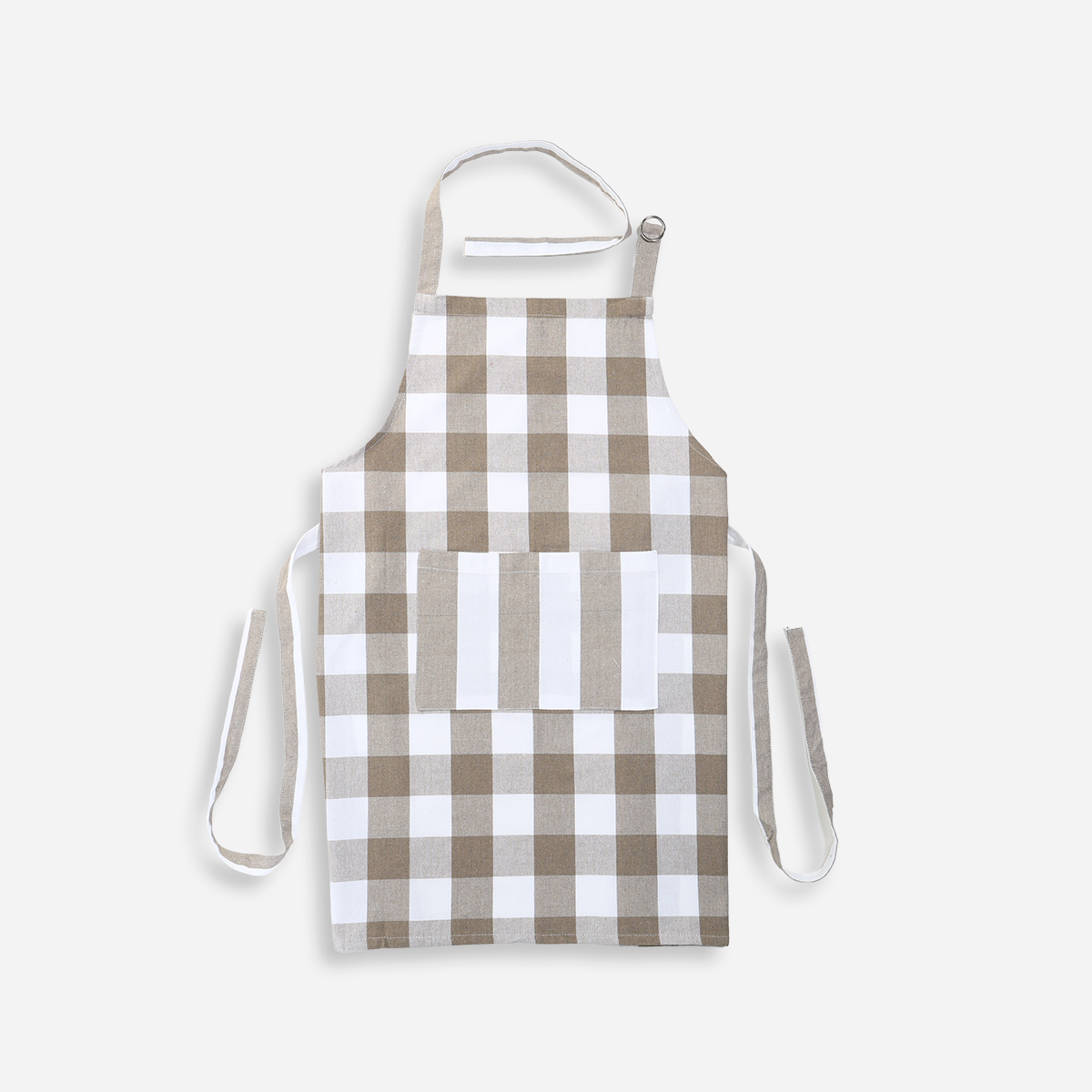 Hosh Apron with Pocket Checkered - Beige