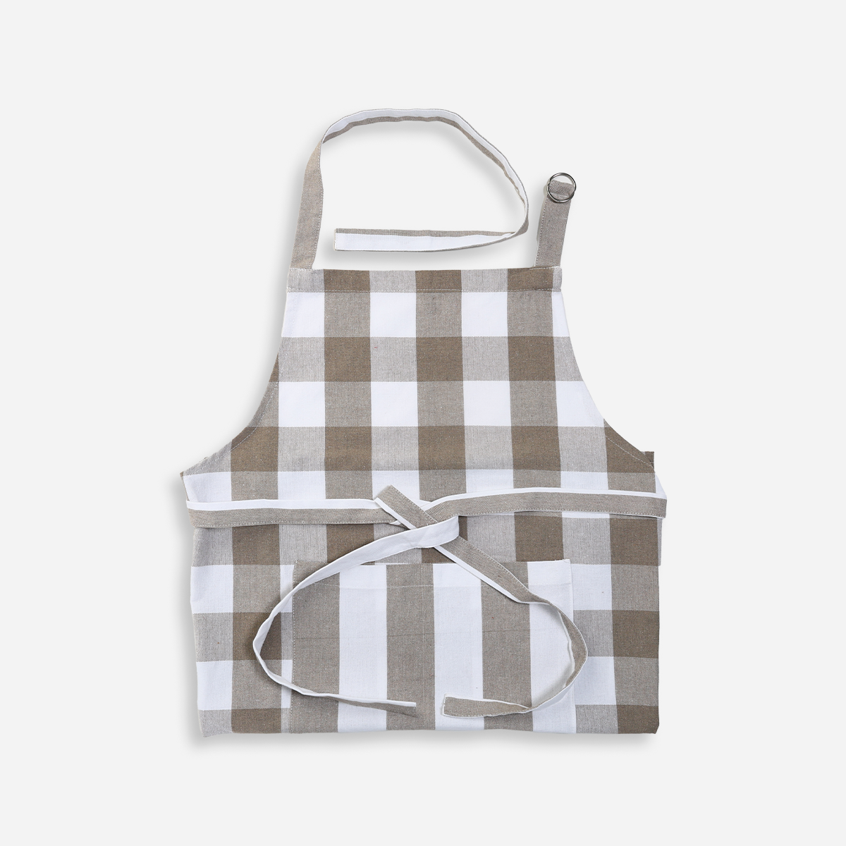 Hosh Apron with Pocket Checkered - Beige