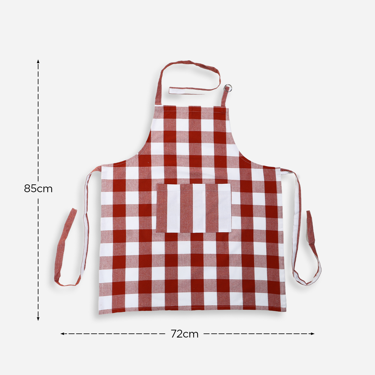 Hosh Apron with Pocket Checkered - Red