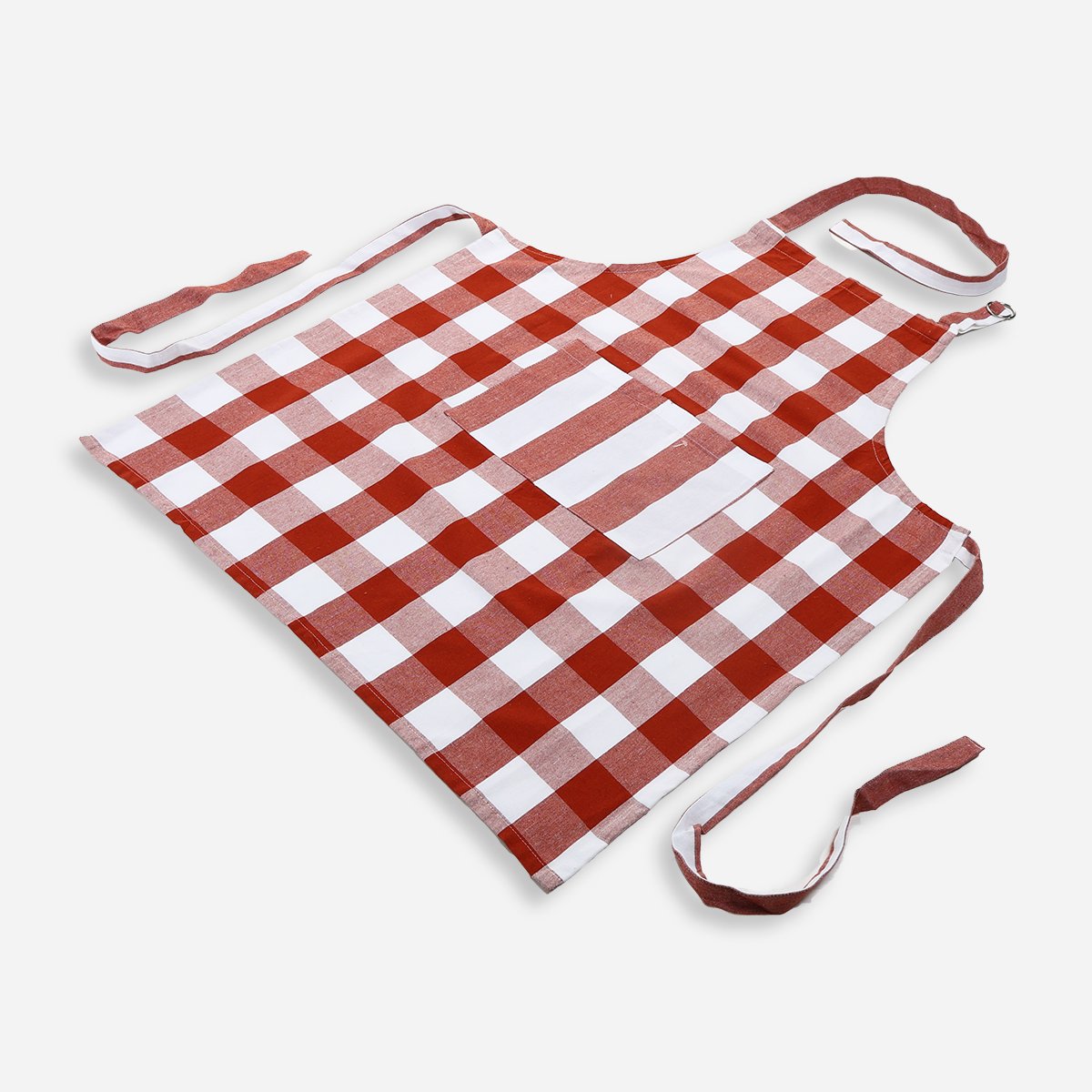 Hosh Apron with Pocket Checkered - Red