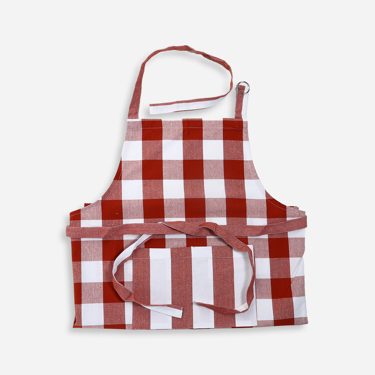 Hosh Apron with Pocket Checkered - Red