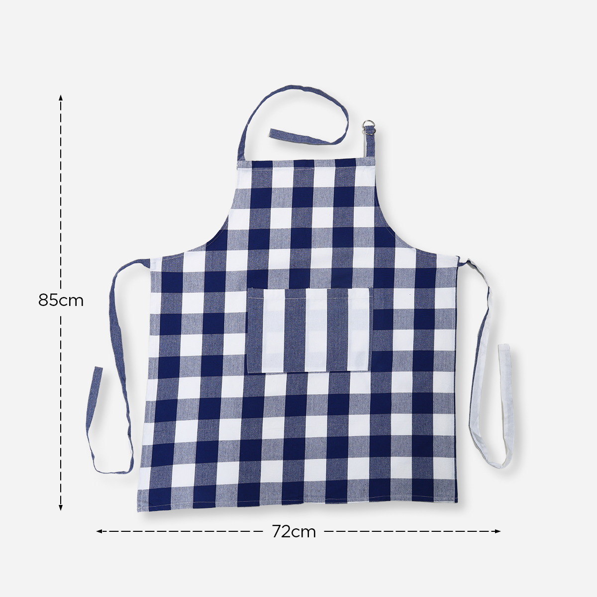 Hosh Apron with Pocket Checkered - Blue