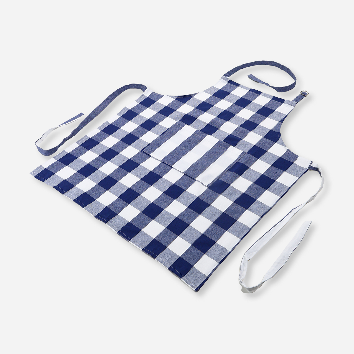 Hosh Apron with Pocket Checkered - Blue