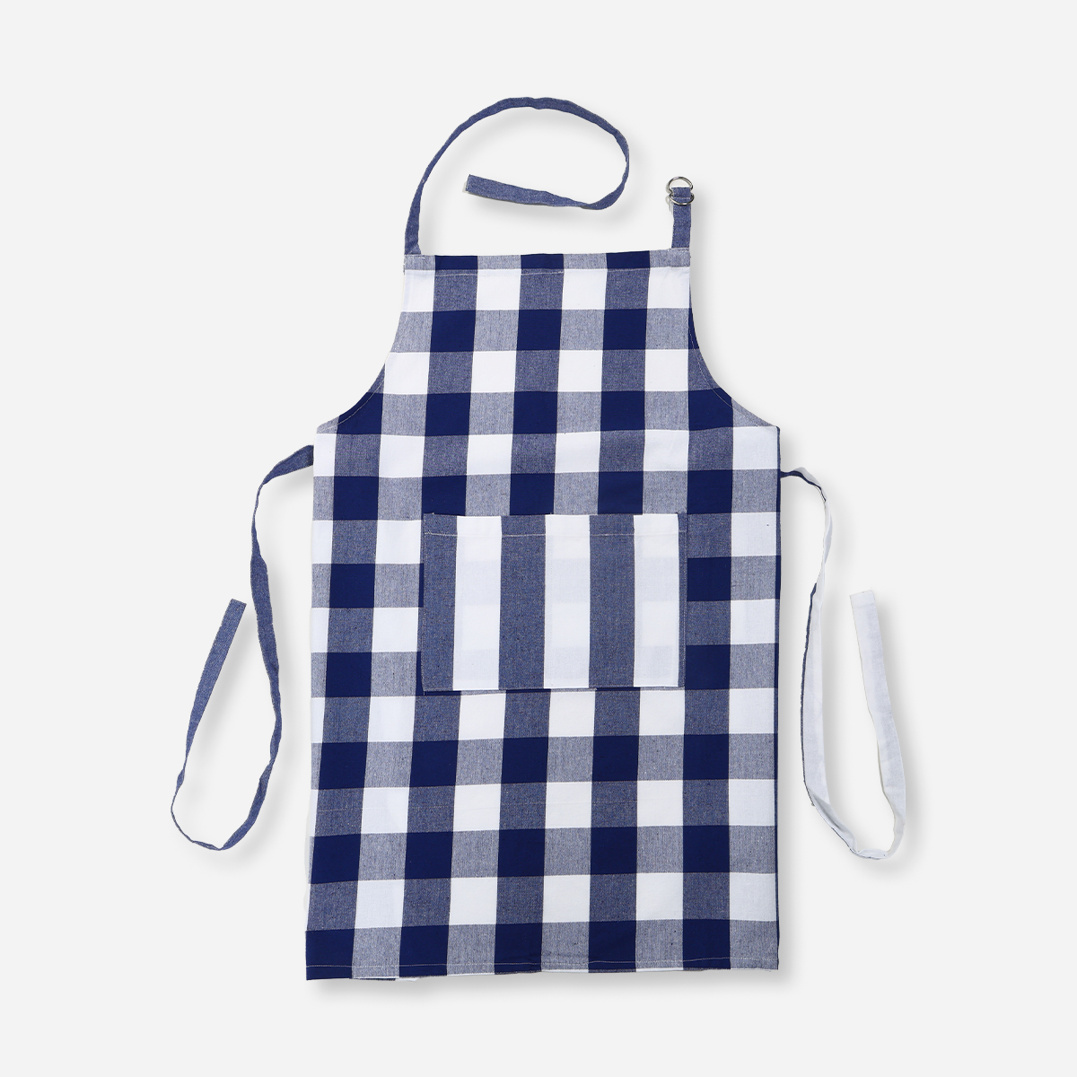 Hosh Apron with Pocket Checkered - Blue